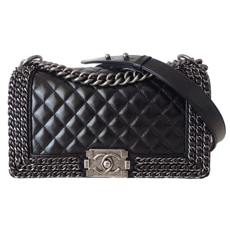 chanel boy black on black|Chanel bags for boys.